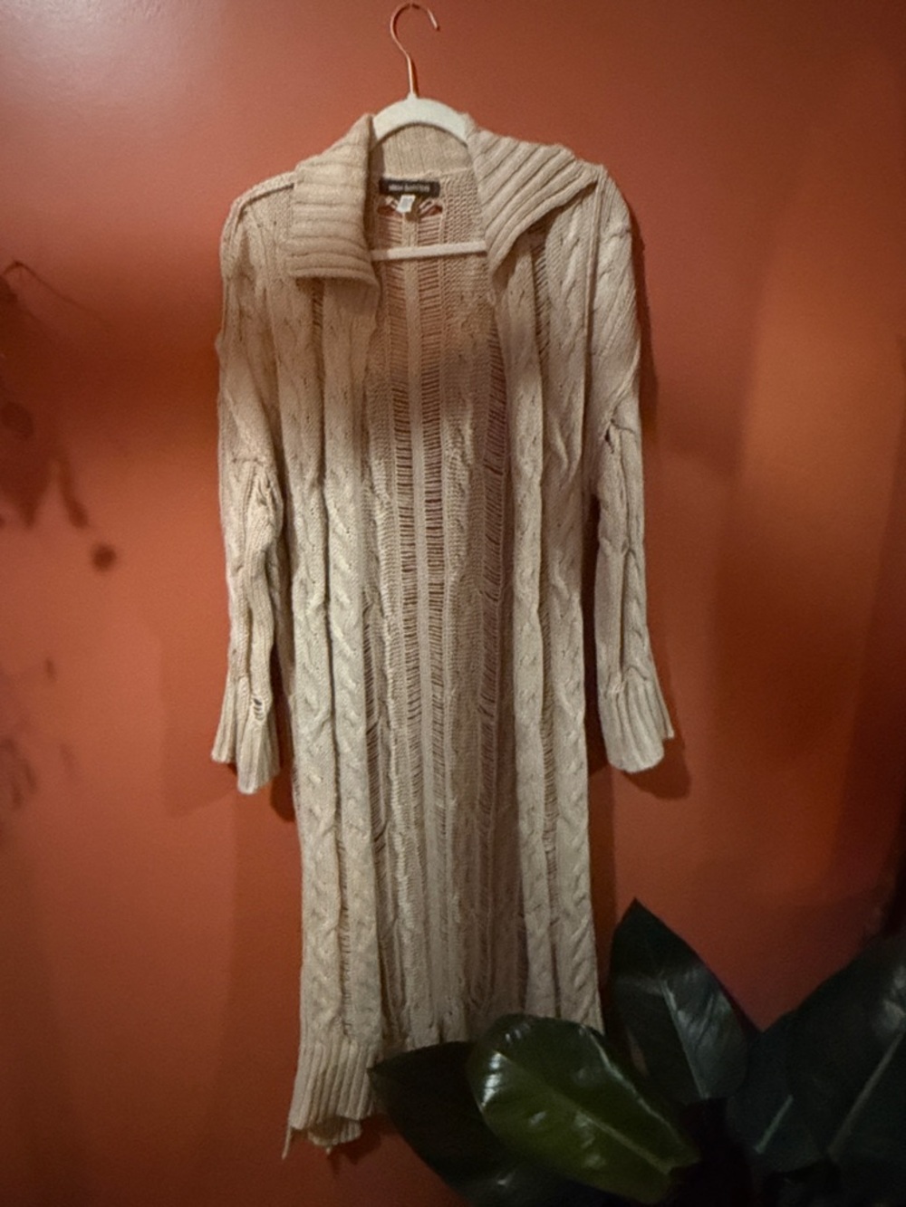 Urban Outfitters Cream Open Knit Cardigan